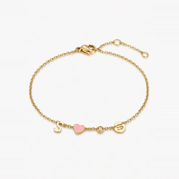 Bracelet Cœur Personnalisé avec Initiale