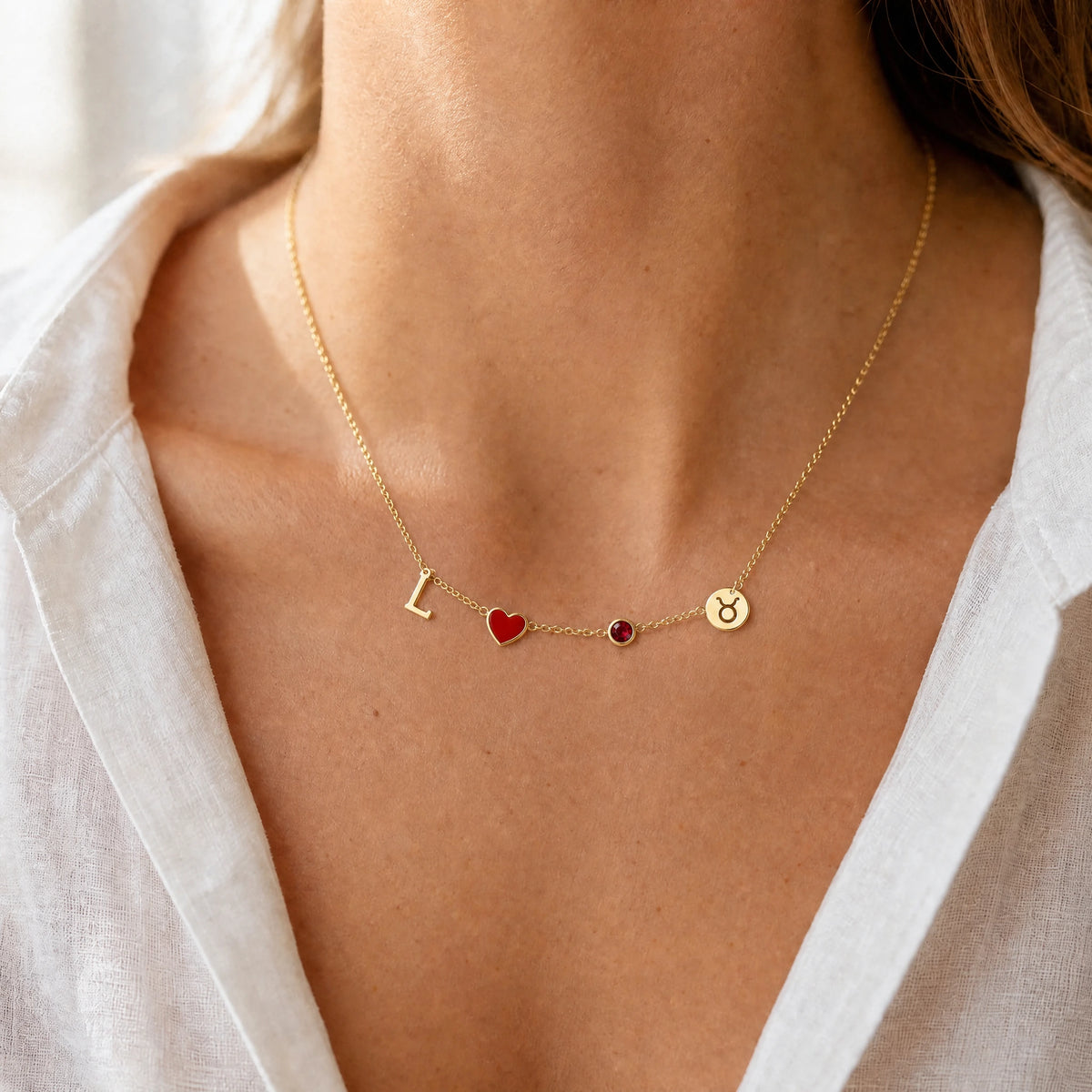 Collier Cœur Personnalisé avec Initiale