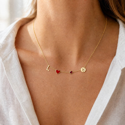 Collier Cœur Personnalisé avec Initiale