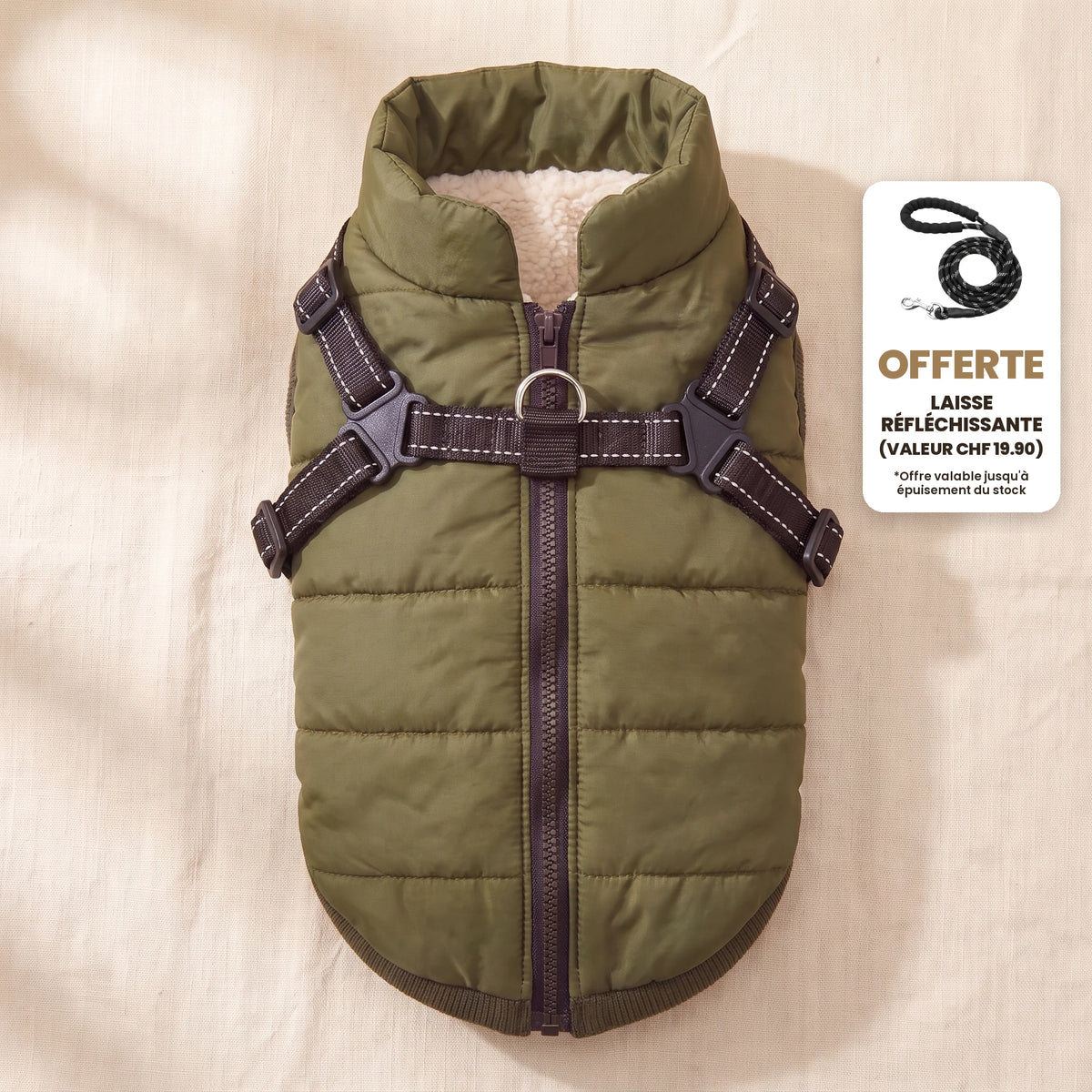 Manteau-harnais toutes saisons pour chien
