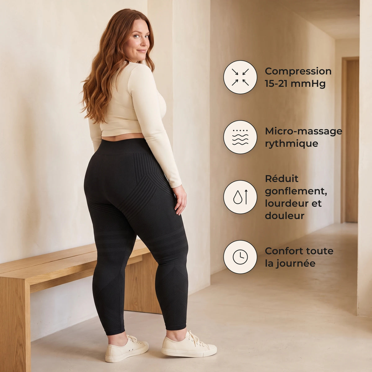 Legging de compression lipœdème