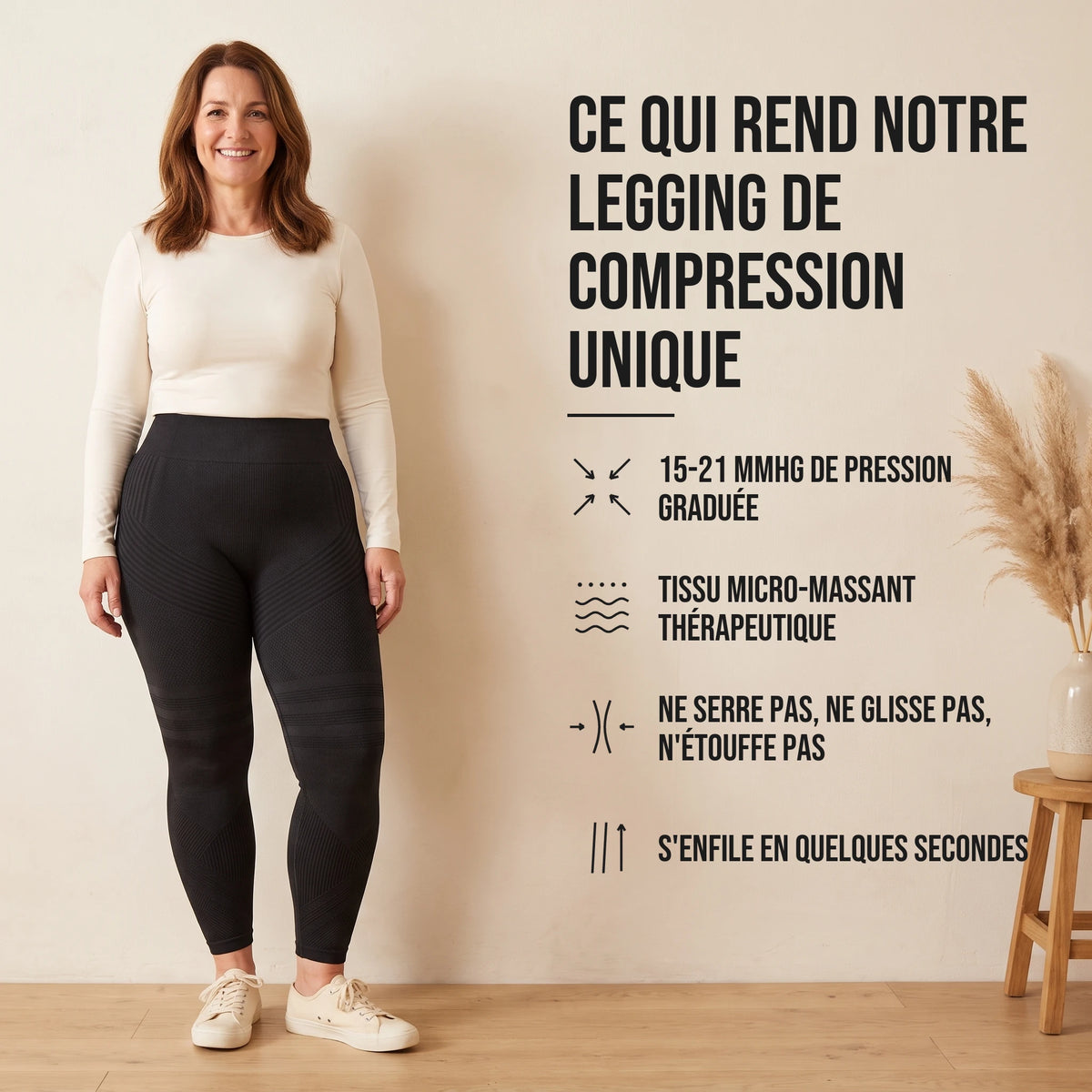 Legging de compression lipœdème