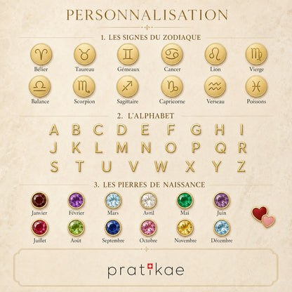 Bracelet Cœur Personnalisé avec Initiale