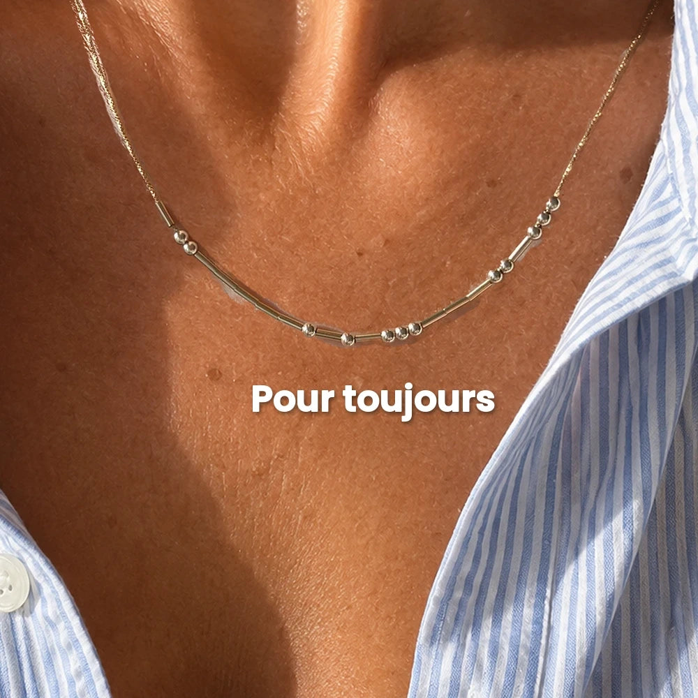 Collier en code Morse