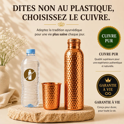 Pratikae™ · Gourde en Cuivre Pur — Buvez une Eau Plus Saine, Chaque Jour