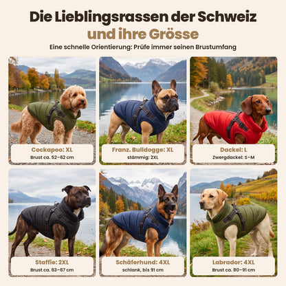 Manteau-harnais toutes saisons pour chien (DE)