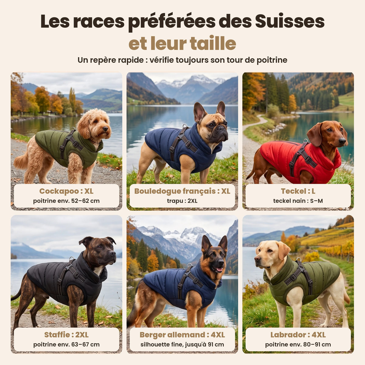 Manteau-harnais toutes saisons pour chien