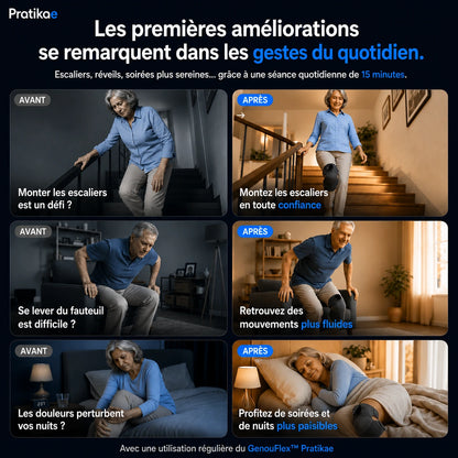 Genouflex™ Pratikae — masseur thérapeutique de genou 3-en-1