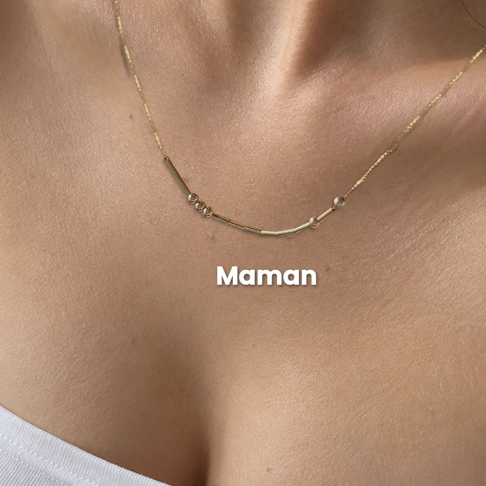 Collier en code Morse