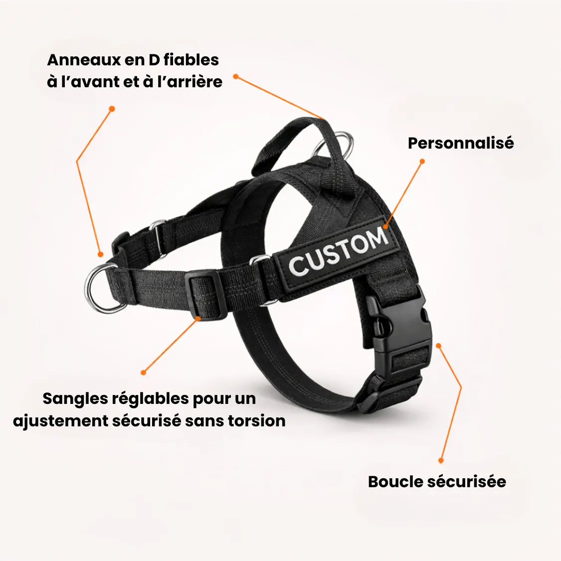 Harnais anti-traction pour chien Pratikae