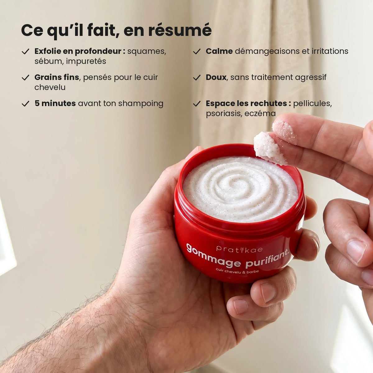 Gommage purifiant cuir chevelu et barbe – 15