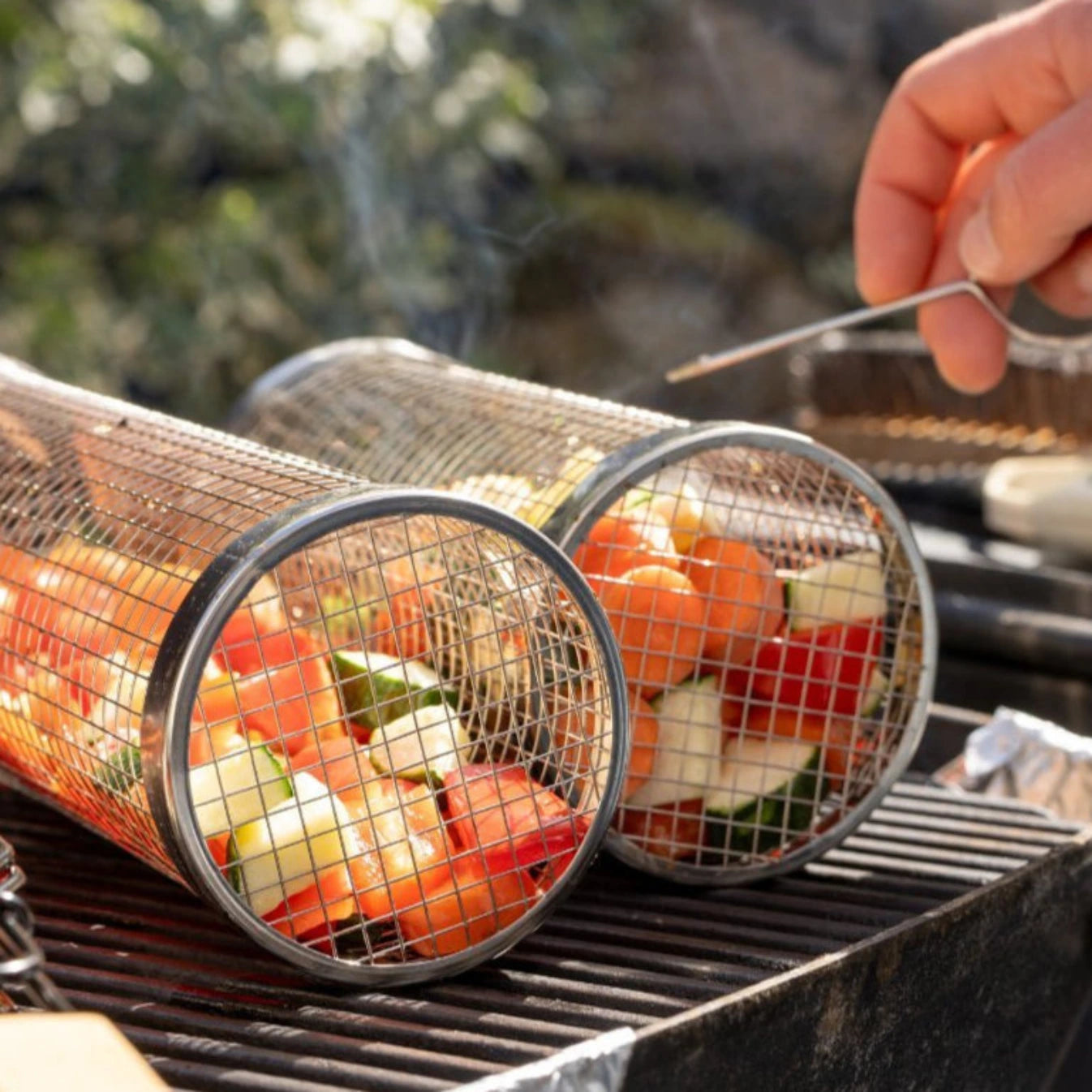 GrillTube™ – Panier BBQ Anti-Chute