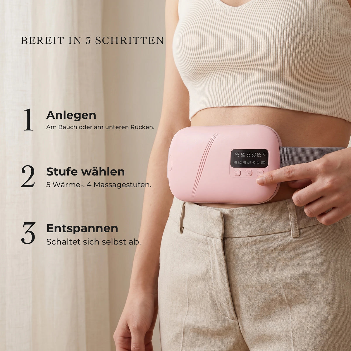 Ceinture chauffante menstruelle