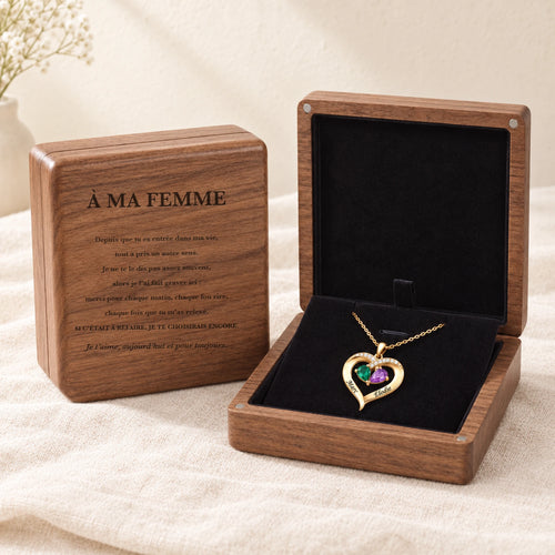 Collier Cœur « À ma femme » 01-FR