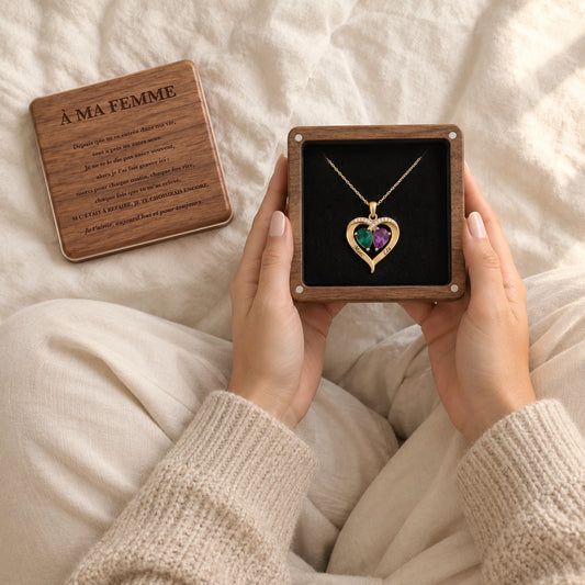 Collier Cœur « À ma femme » 01-FR