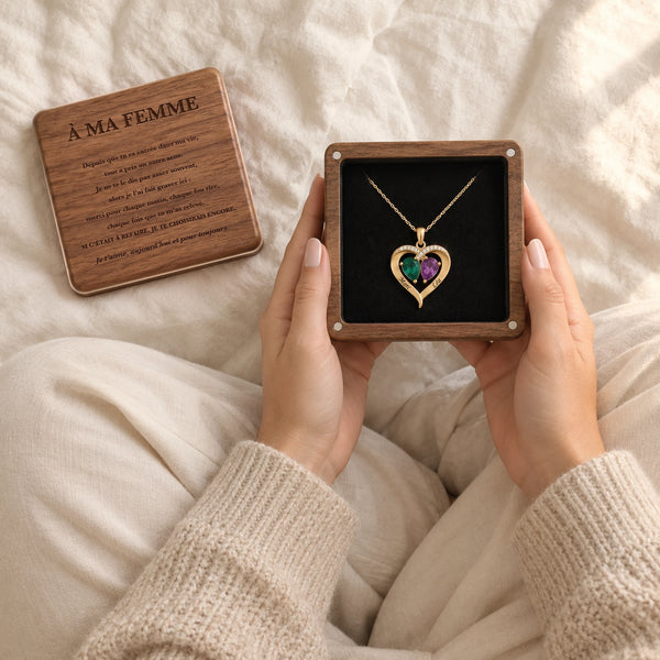 Collier Cœur « À ma femme » 01-FR