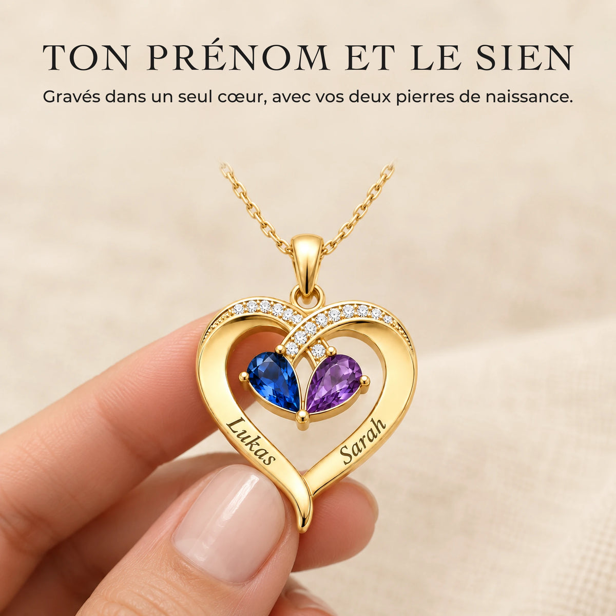 Collier Cœur « À ma femme » 04-FR