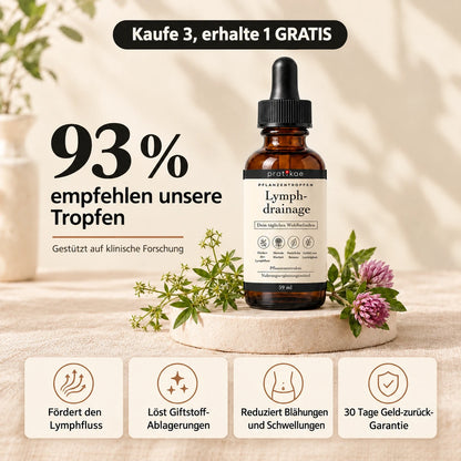 Lymphdrainage-Tropfen – Flasche und Vorteile
