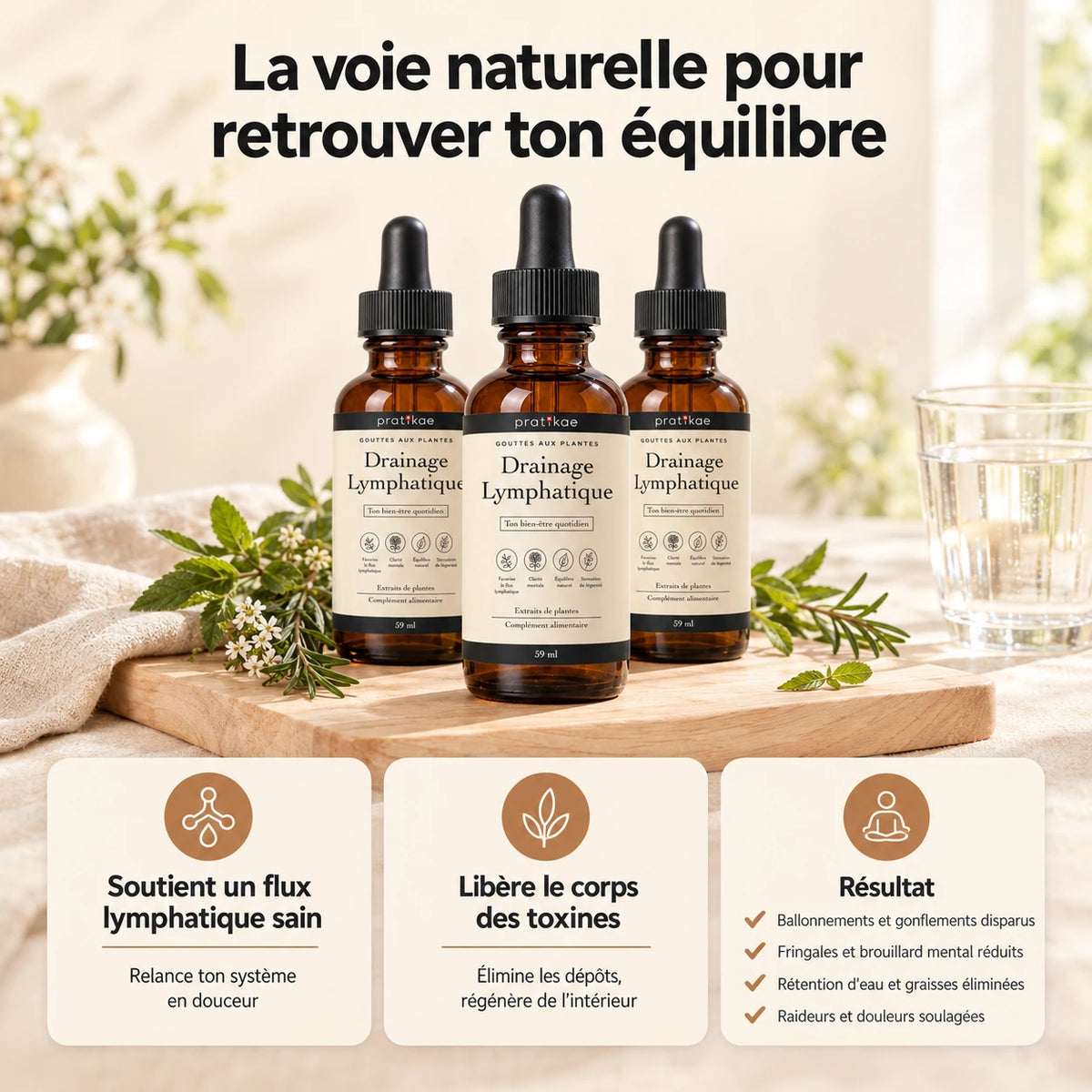 Gouttes drainage lymphatique – 3 bienfaits