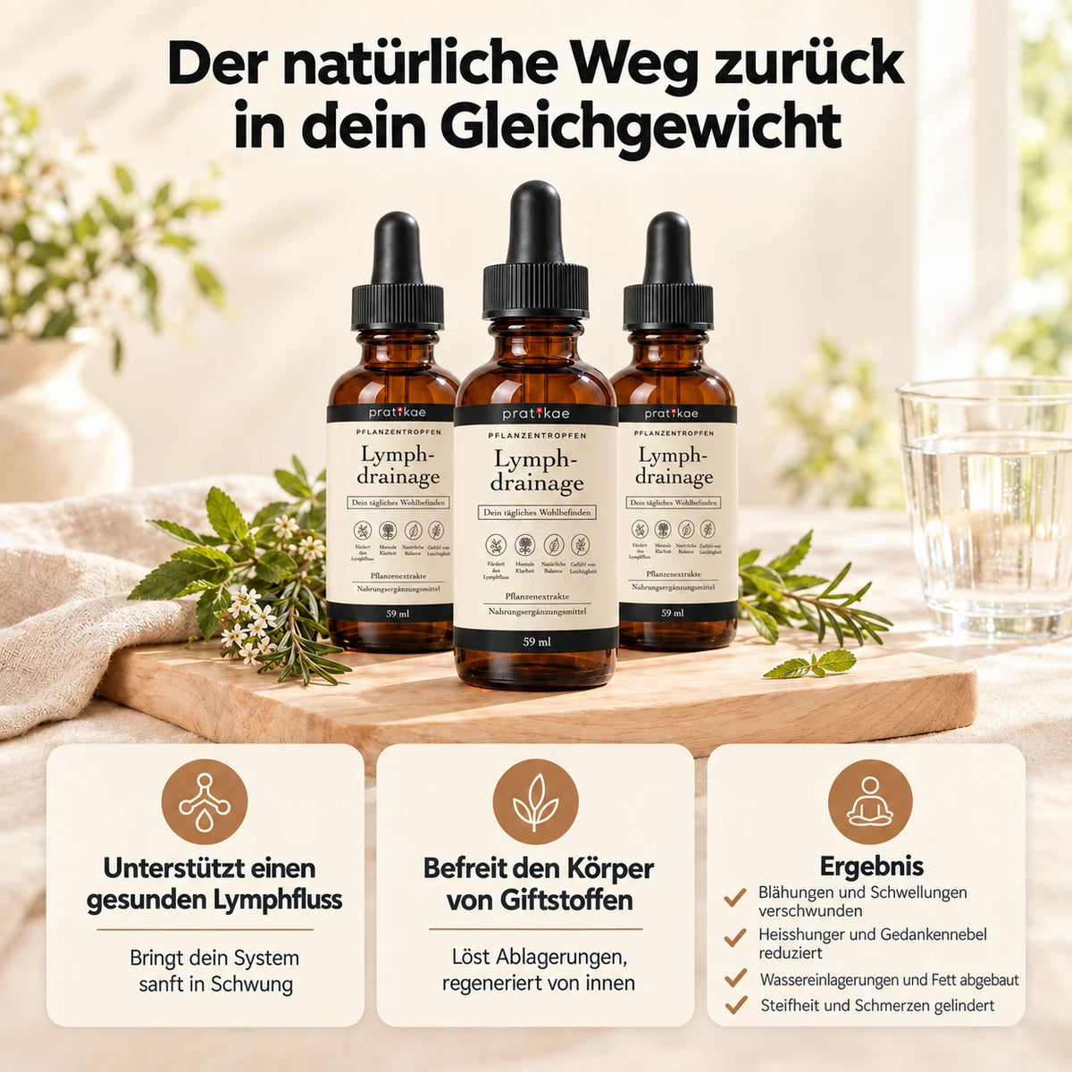 Lymphdrainage-Tropfen – 3 Vorteile