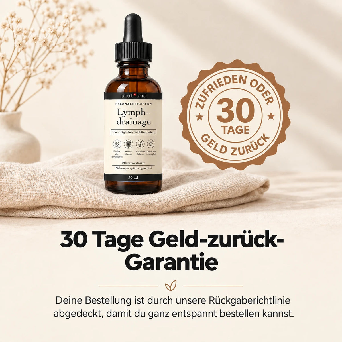 Lymphdrainage-Tropfen – 30 Tage Garantie