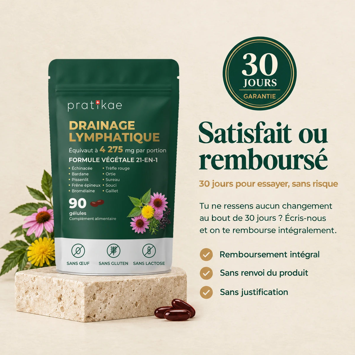 Gélules drainage lymphatique