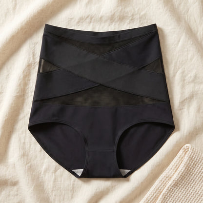 Culotte gainante bande croisée – noir