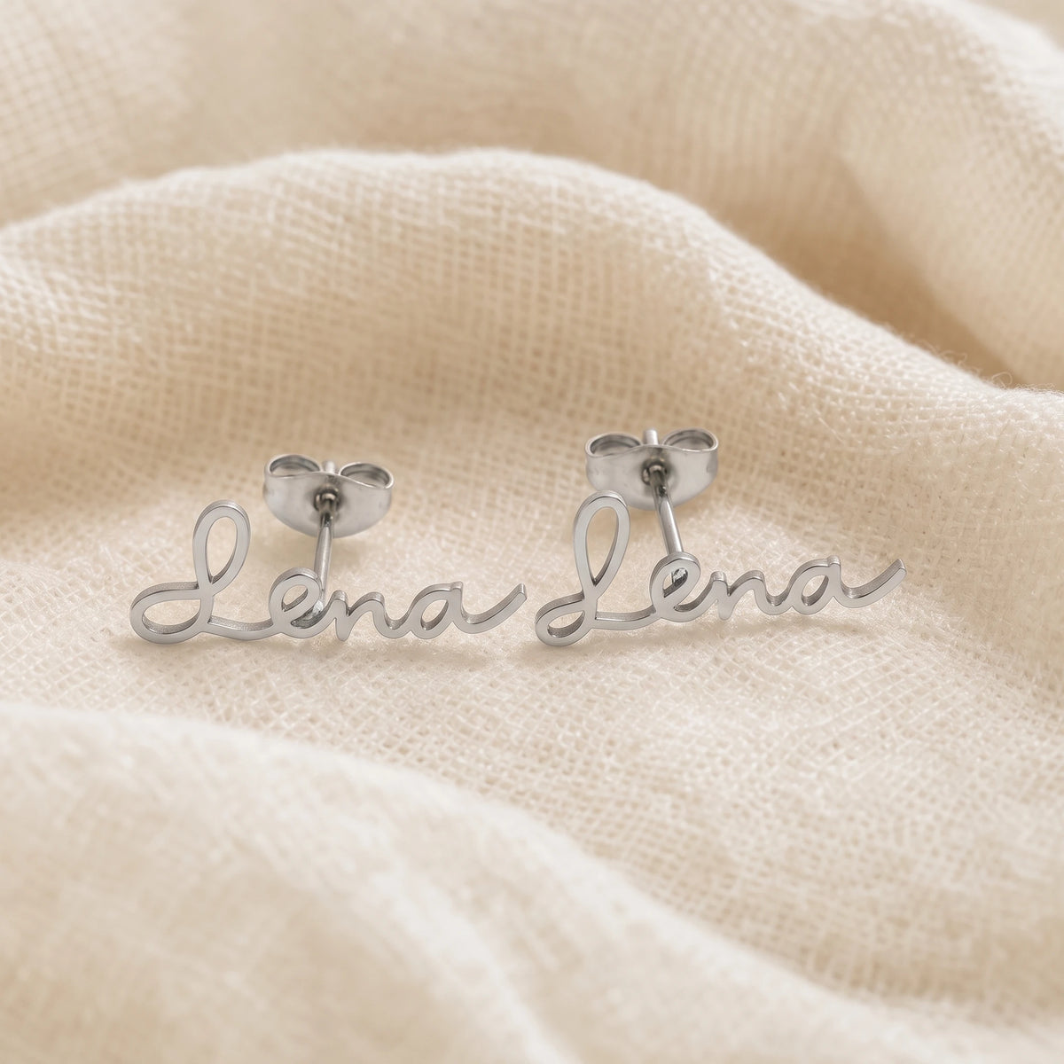 Boucles d'oreilles prénom - argent