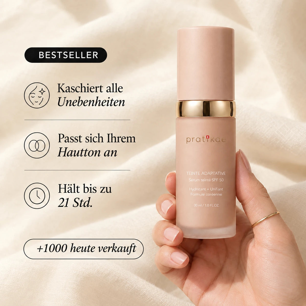 Fond de teint adaptatif anti-âge