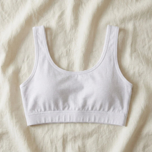 Brassière en coton blanc