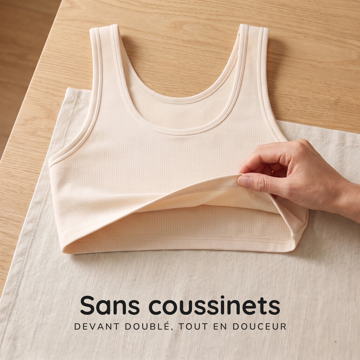 Sans coussinets - devant doublé