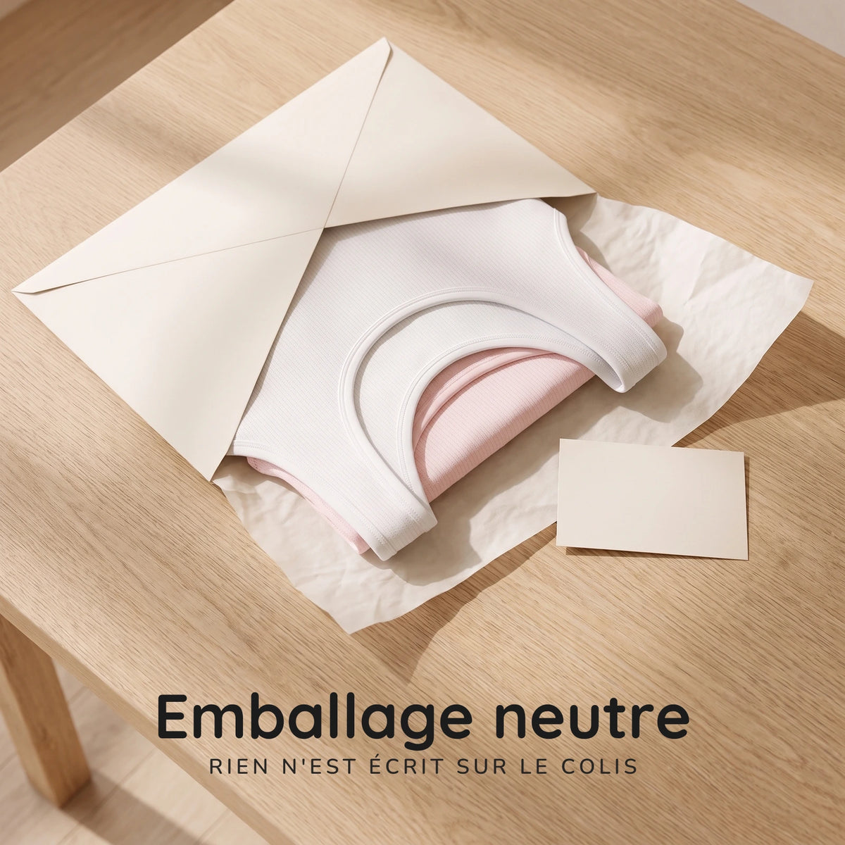 Emballage discret - rien sur l'étiquette