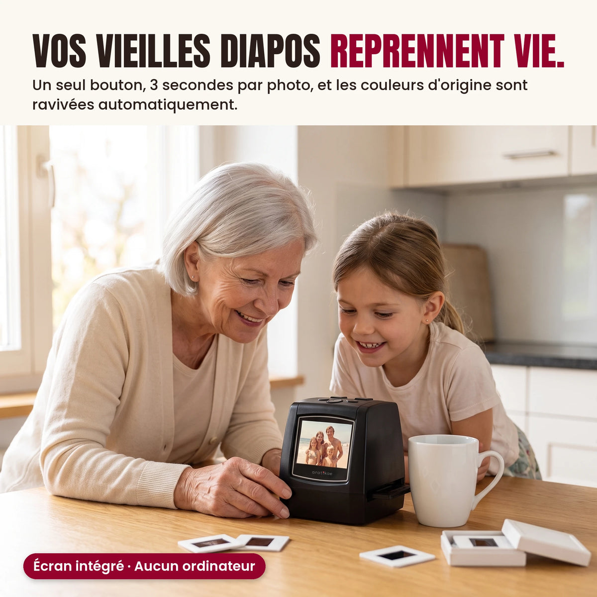 Numériseur de diapositives et négatifs