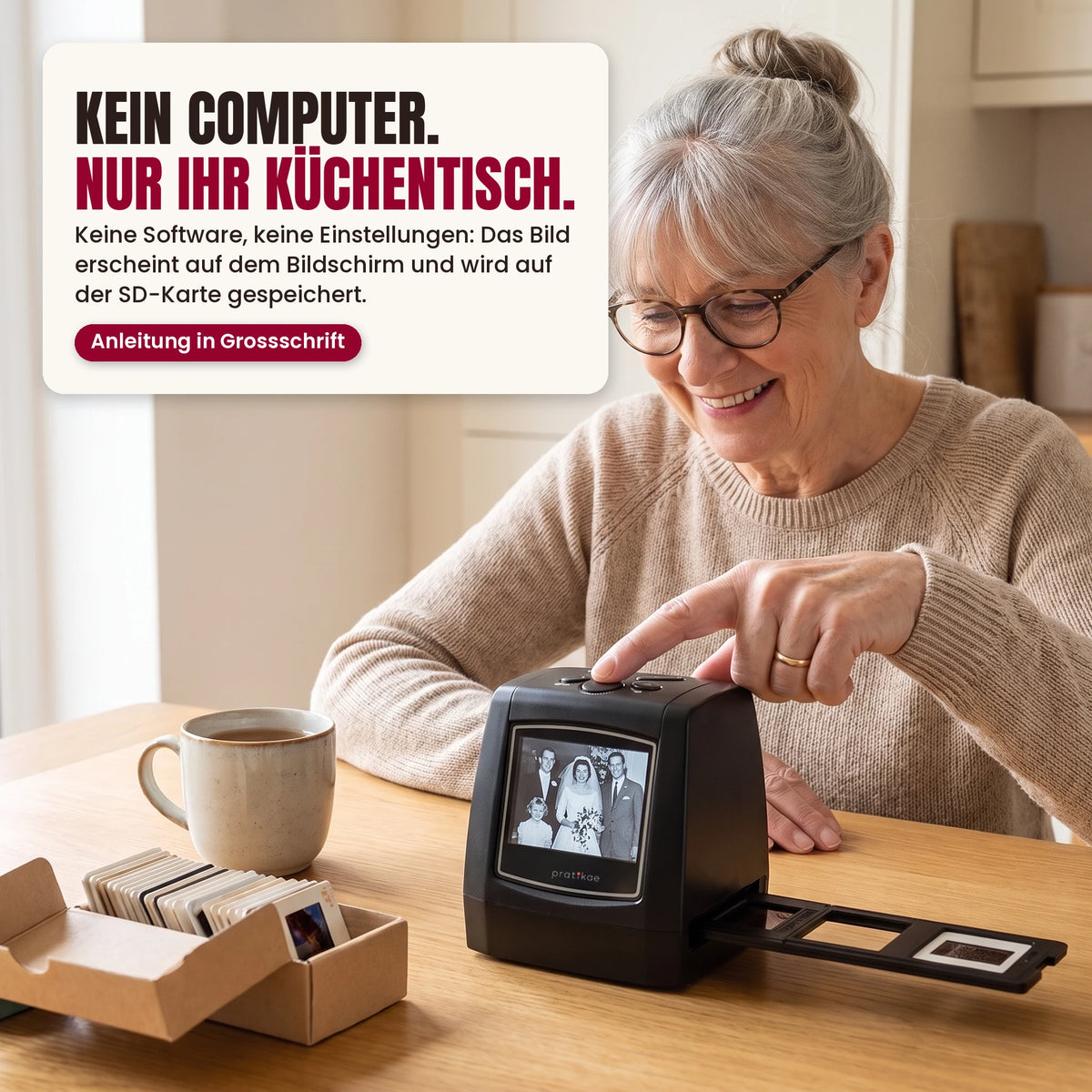 Dia- und Negativscanner mit Bildschirm