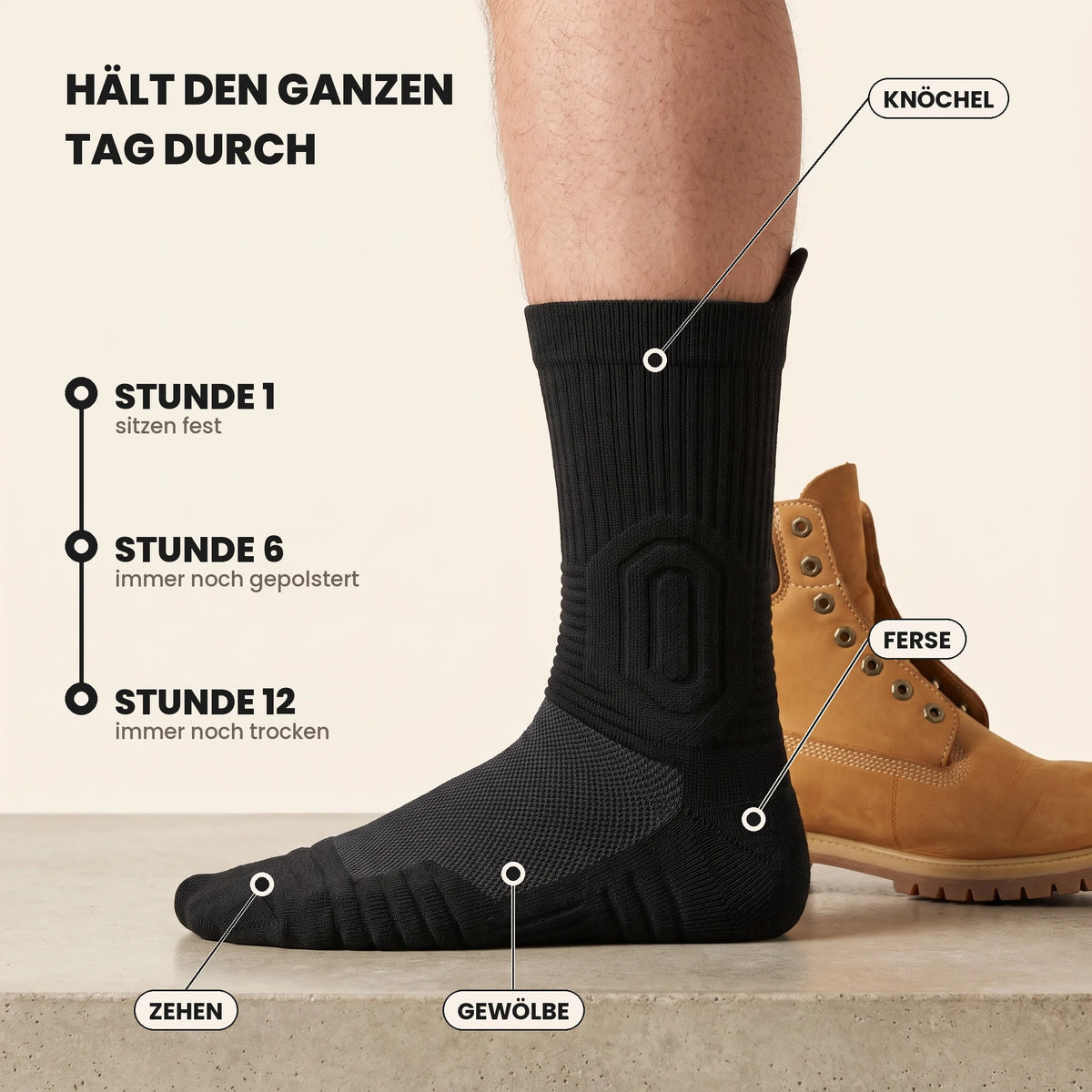 Chaussettes de travail anti-douleur