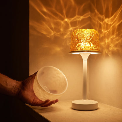 Dôme retiré, cœur en verre texturé