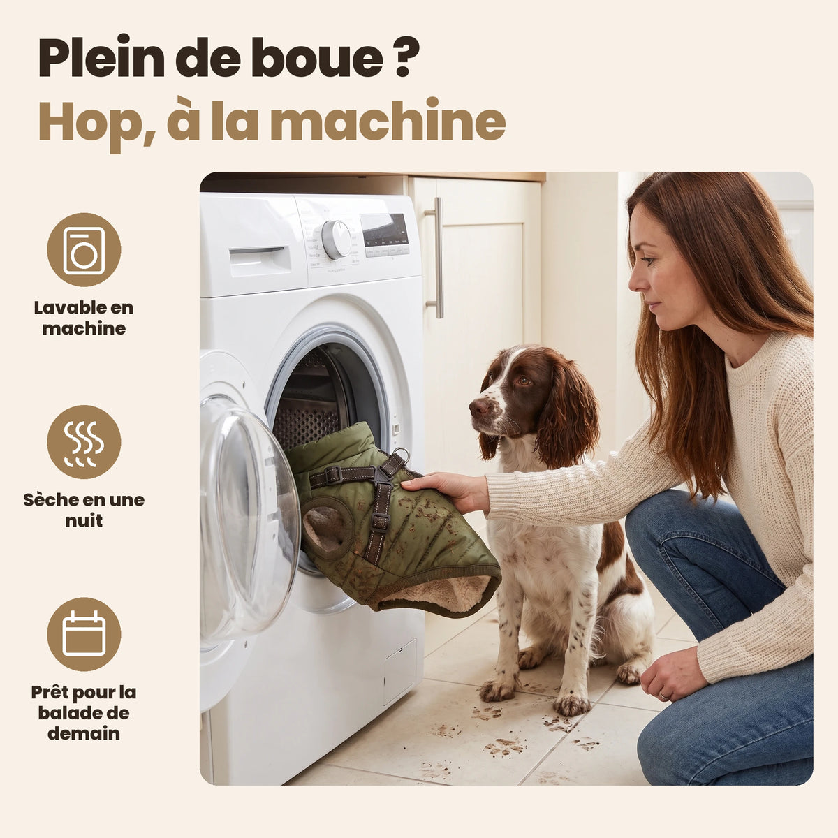 Manteau-harnais toutes saisons pour chien