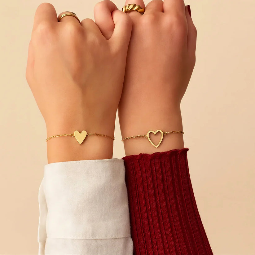 Herz-Armbänder für Mutter und Tochter
