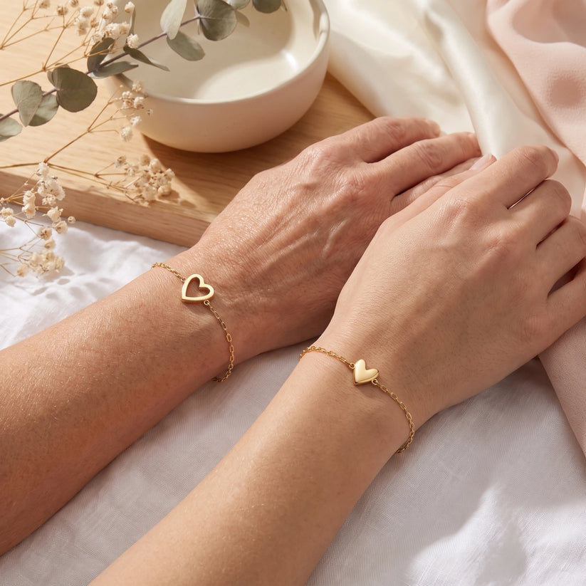 Bracelets cœur mère-fille