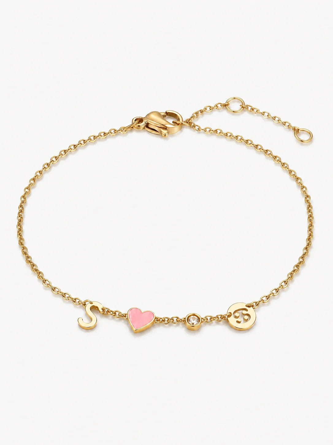 BRACELET CŒUR AVEC INITIALE