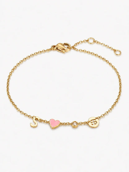 BRACELET CŒUR AVEC INITIALE