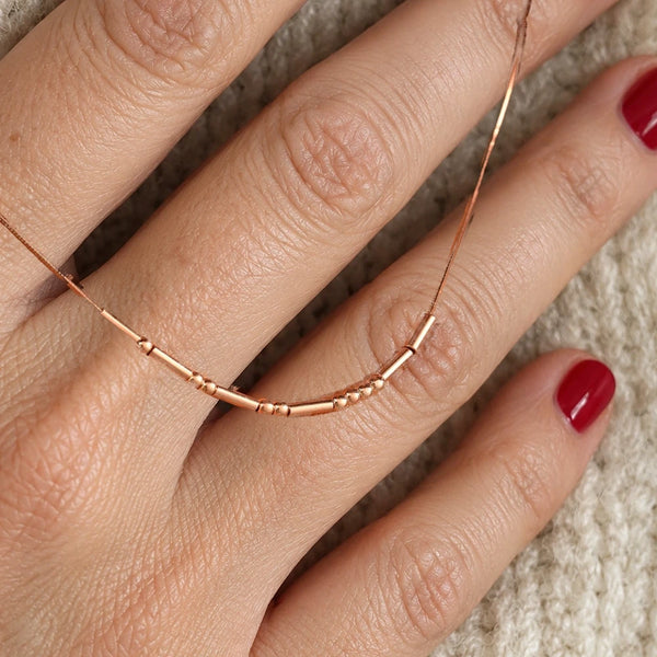 Collier en code Morse