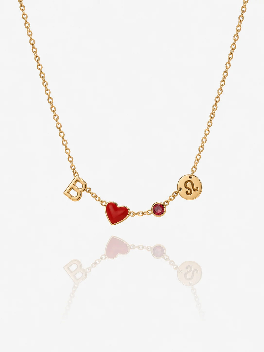 COLLIER INITIALE EN FORME DE CŒUR