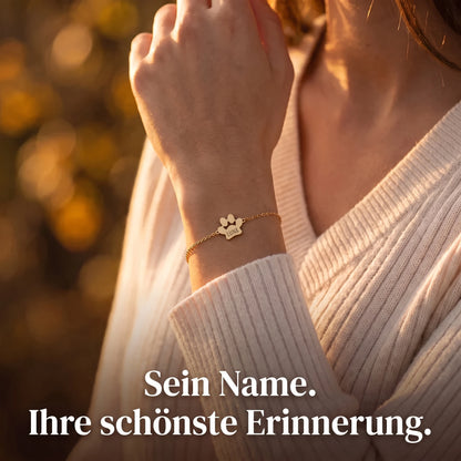 Le Bracelet Patte d'Amour - Gravé à son prénom