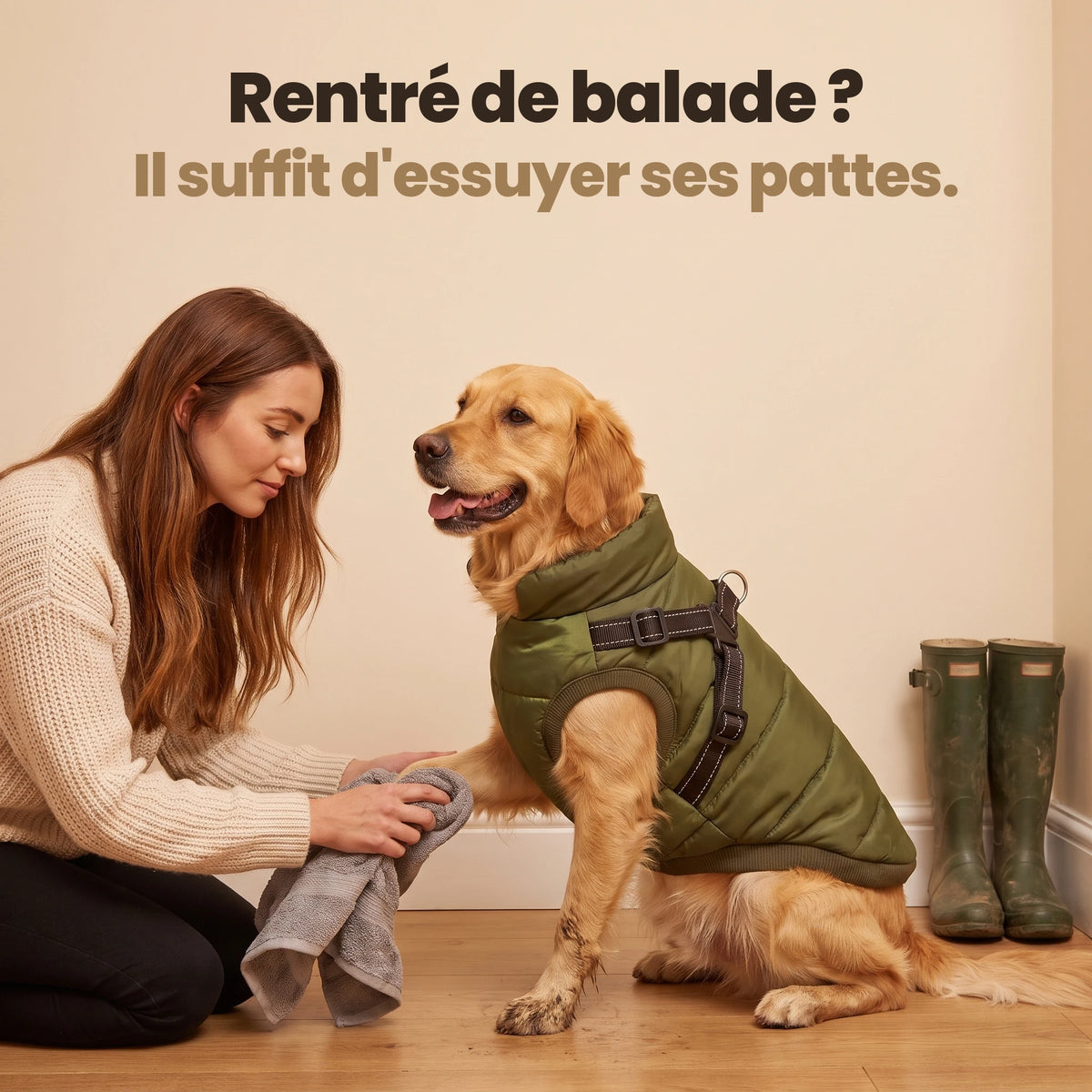 Manteau-harnais toutes saisons pour chien