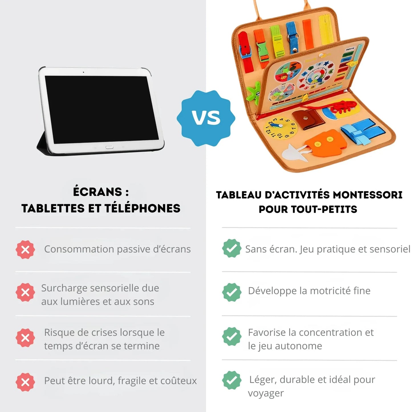 Planche d’activités Montessori Éveil™