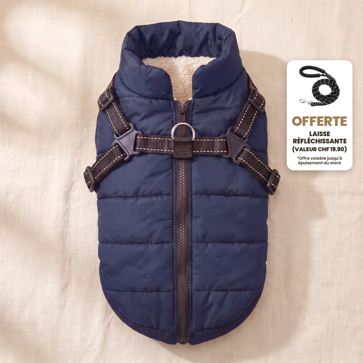 Manteau-harnais toutes saisons pour chien