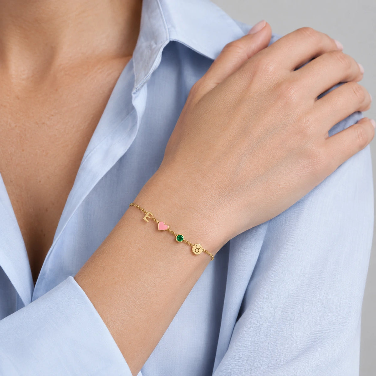 Bracelet Cœur Personnalisé avec Initiale