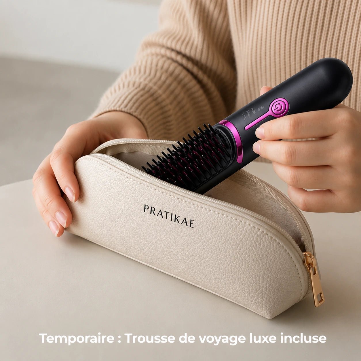 Pratikae BrushPro™ | Brosse lissante sans fil