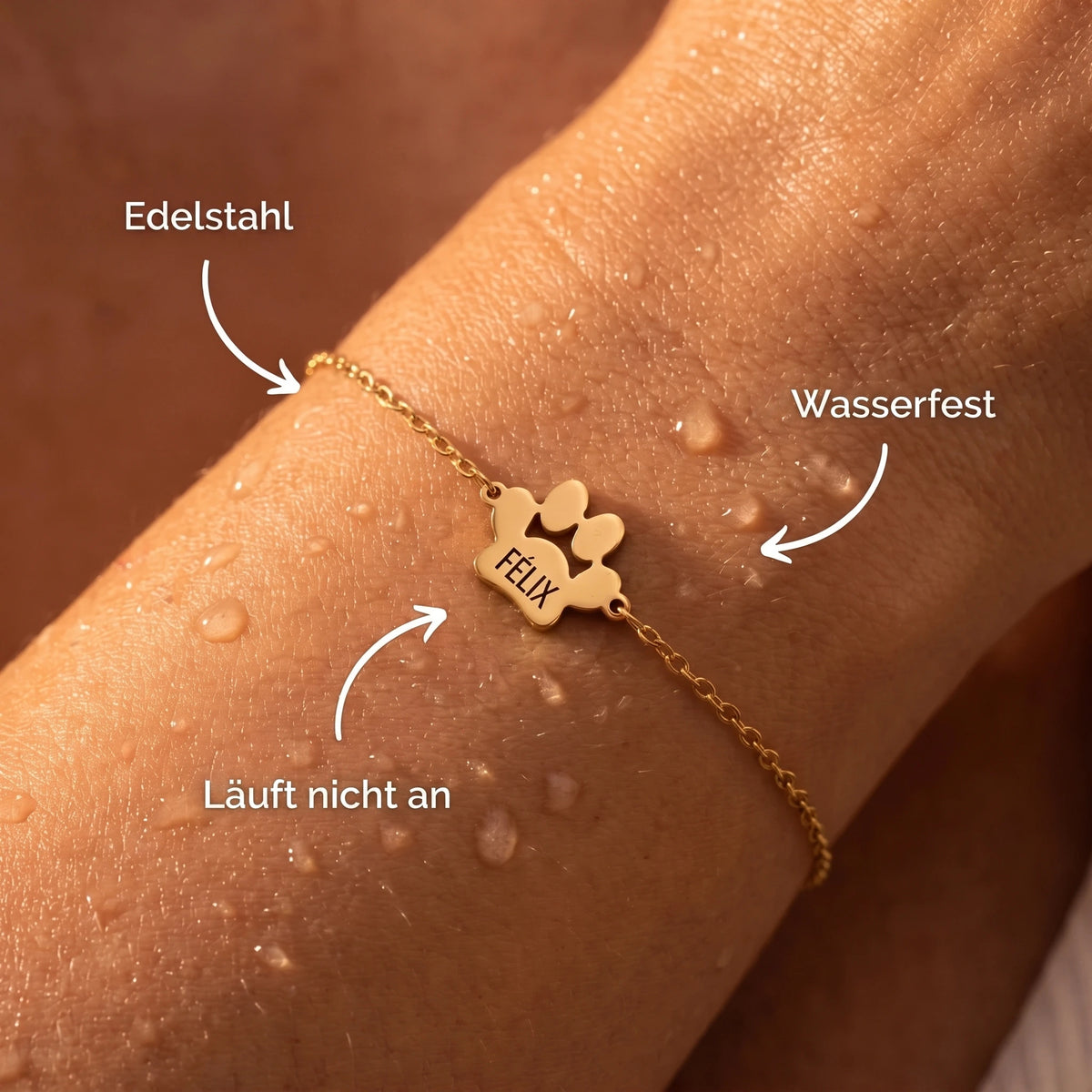 Le Bracelet Patte d'Amour - Gravé à son prénom